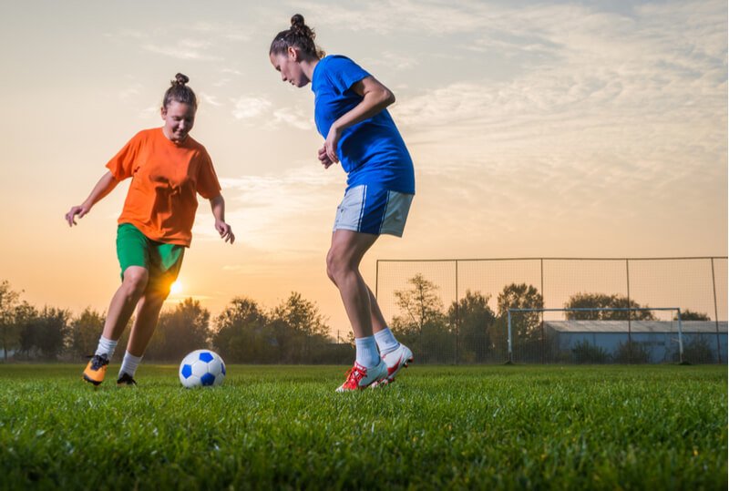 Women playing football