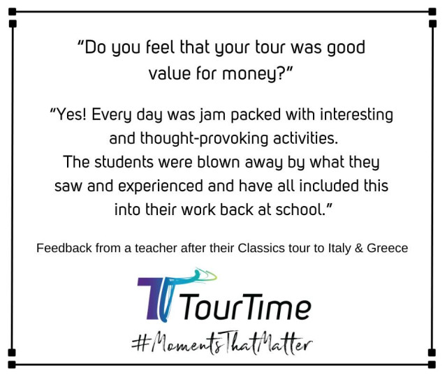 Feedback Friday!
Take your teaching out of the classroom and into the world!

#feedbackfriday #grouptravelspecialist #grouptourspecialist #classicstour #historytour #educationtour #financiallybonded #healthandsafety #industryleader #bestpractice #travelwiththebest