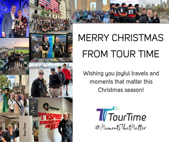 Best wishes to our clients, colleagues, partners, supporters, friends and family for a happy and safe festive season, from all the Tour Time team! 🎄⭐❤
 #grouptourspecialist #travelwiththebest #industryleader #FinanciallyBonded #educationaltours #BeyondTheClassroom #grouptours #grouptravel #momentsthatmatter #christmas2024