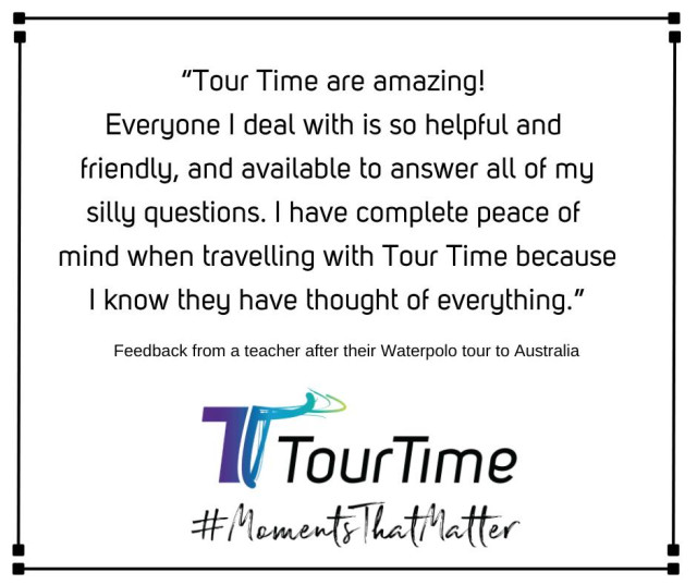 #FeedbackFriday! 🥰
It's our job to support you every step of the way, so you can relax and focus on your students - our team is dedicated to making your travel experience as smooth and stress-free as possible ✈

#FeedbackFriday #GroupTravel #TravelWithTourTime #SchoolTours #StudentTravel #tourwiththebest #PlanWithConfidence #StressFreeTours #TourTimeExperts #industryleader #healthandsafety #bestpractice #grouptourspecialist #FinanciallyBonded